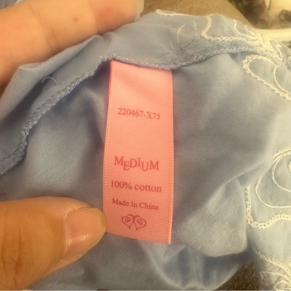 Victoria's Secret Blue Lace Trim Blouse - Picture 12 of 12